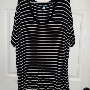 Old Navy Black and White Striped Top